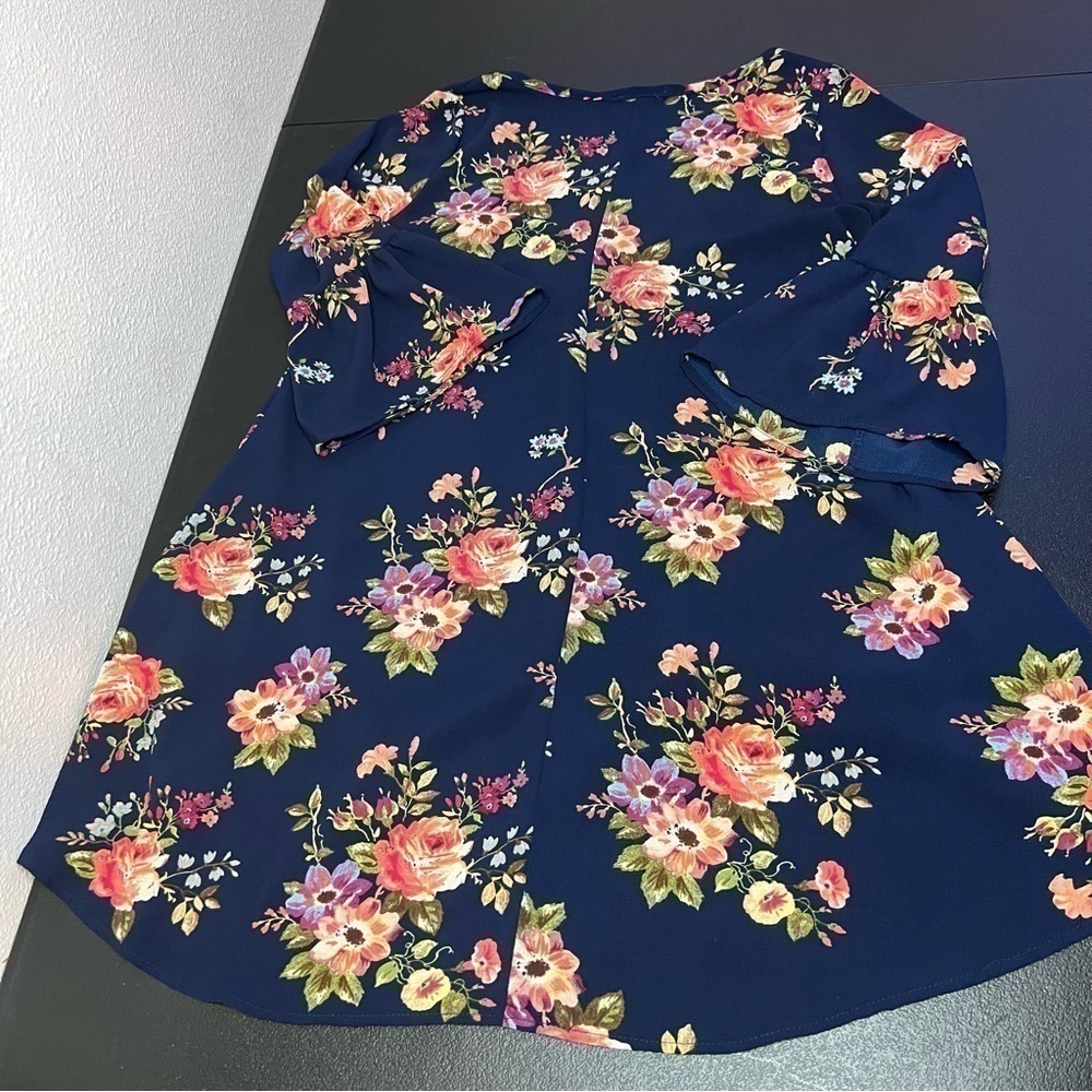 FLAMINGO Urban Navy Blue Floral Long Sleeve - Picture 4 of 4